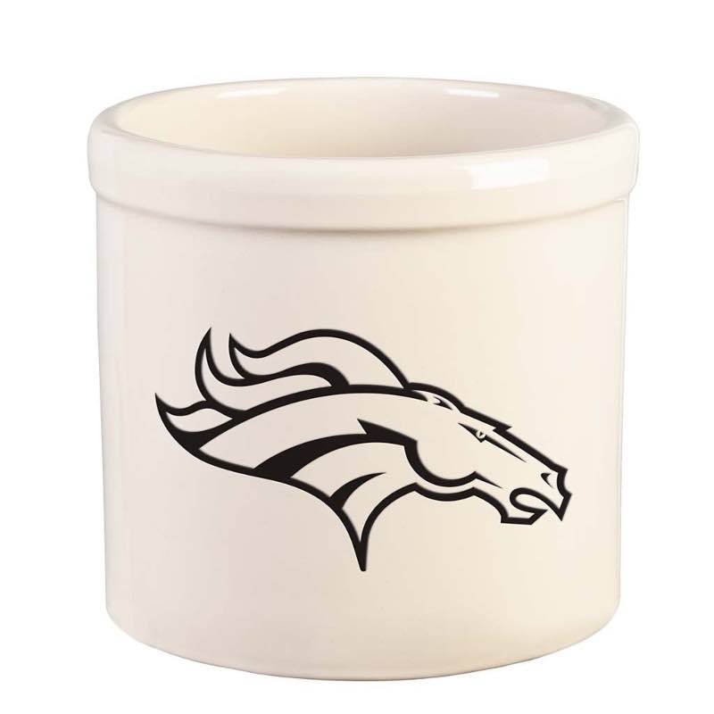 NFL Team Logo Stoneware Crock - Denver Broncos